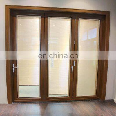 aluminum front folding door with magnetic door screen