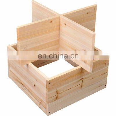 Wooden Wine Rack Tabletop 24 Bottle Holder Storage Cube Stand Champagne Stack photo-4