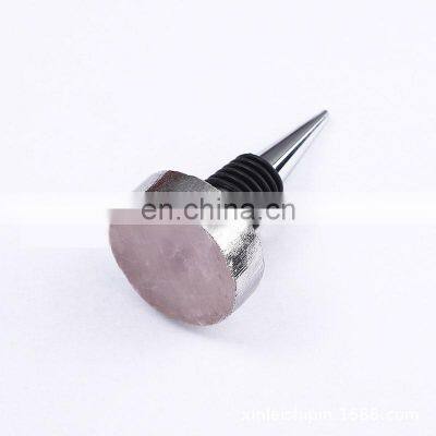 Luxurious Pink Wedding Metal Sparkling Festice Crystal Bottle Cork Wine Stopper Custom photo-5
