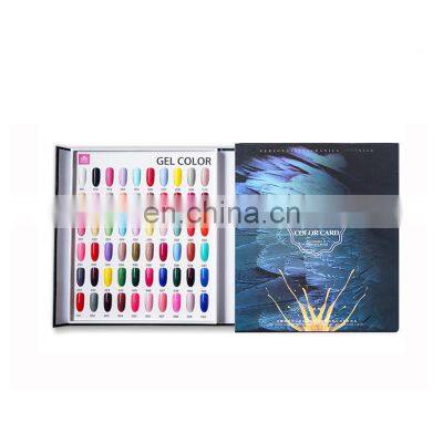 Custom false fingernail art rack book nail polish stand display sample brochure storage box for nail salon shop