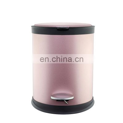 Fancy modern household wholesale round pedal bin in stainless steel 3L 5L pedal dust bin