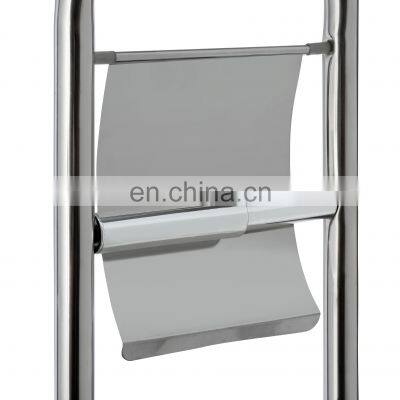 Stainless Steel Standing Toilet Brush Set With Tissue Paper Holder Style Collection