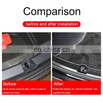Hot Sale Car Rear Bumper Foot Plate For Tesla Model 3/Model Y 2018-2021 Trunk Door Sill Guard Protector Cover Car Accessories