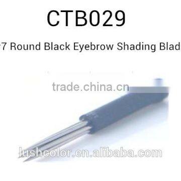 #7 Round Black Permanent makeup microblading eyebrow embroidered shading blade