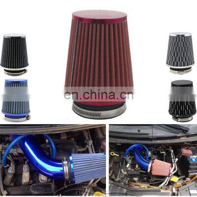 AUSO Length 150mm Universal 76mm 3Inch High Flow Auto Intake Air Filter Cleaner For Car
