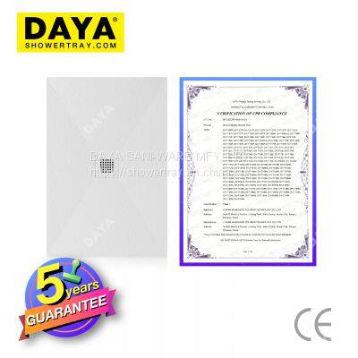 DAYA Anti Skin Solid Surface Receveur de Douche en Résine Pierre Artificiel Bac de Douche photo-2