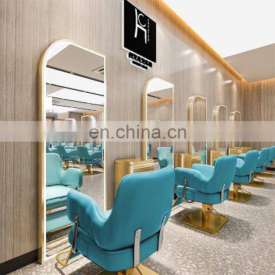 Beauty Salon Barber Wall Mirror With LED Changing Color Light photo-2