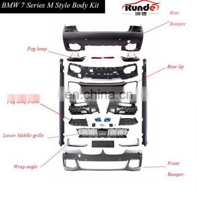 Runde Modified 760M Style PP Material Body Kit For 2016-In BMW 7 Series G11 G12 Front Bumper Rear Bumper Side Skirt Exhaust photo-2