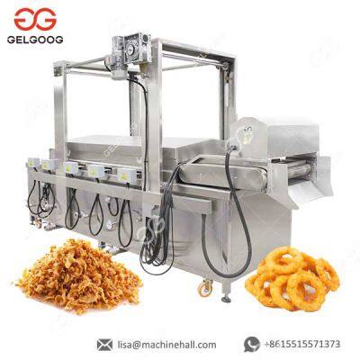 Industrial Corn Chips Fryer Machine Chin Chin Snack Onion Frying Machine