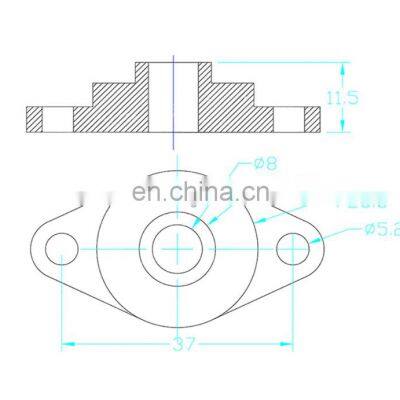 KFL08 8mm Bore Diameter Zinc Alloy Pillow Block Bearing KFL08 Flange Bearing For CNC photo-5