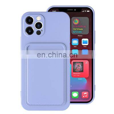 New Soft Silicone Card Case TPU Silicone Phone Case Colorful Card Portable Mobile Phone Case for IPhone 14 /13ProMax
