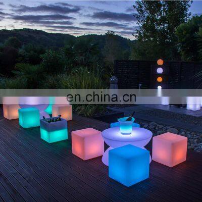 led tables and chairs for events dongguan outdoor bench nightclub illuminated led furniture cube seat chair lighting