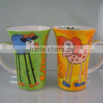 Promotional mug with inside and outside printing