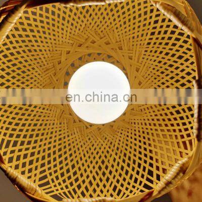 Best Price Lovely Bamboo Lampshade Curved Lines Decorate the Room Wicker Lamp Shades Wedding Light in Bulk Vietnam Supplier photo-5