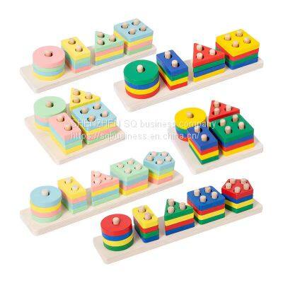 Montessori Toys 18+ Month Old, Wooden Sorting and Stacking Toys for Toddlers Preschool Learning Toy, Gift for 12-18 Month Boy photo-2