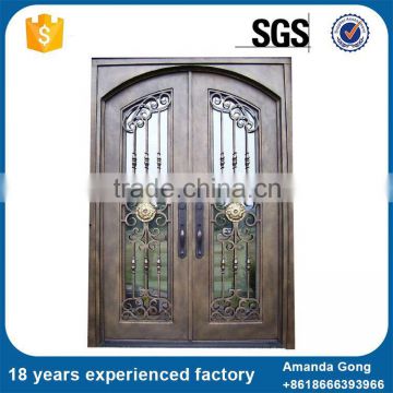 Finely Processed Single Wrought Iron Sliding Entry Doors