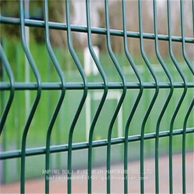 BEST Fence manufacturer PE Coated and PVC coated welded Wire fencing Curvy Welded Wire Mesh Fence/BOLI WIRE MESH QUALITY WELDED WIRE FENCING