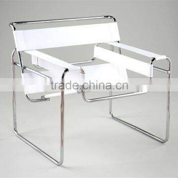 Replica German Design Chairs Stainless Steel Elegant PVC/Genuine Leather Marcel Breuer Wassily Chair photo-4
