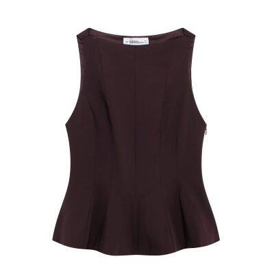 European/American style three-color round-neck slim-fit layered design sporty sleeveless T-shirt