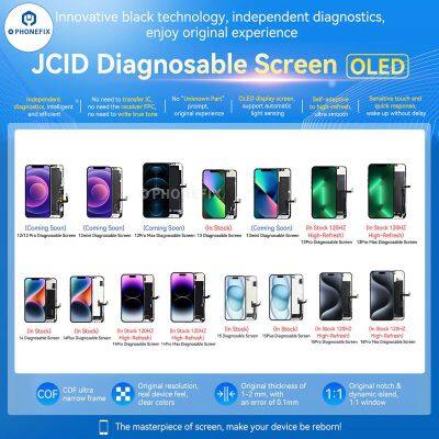 JCID Pro iPhone 12-16 OLED Diagnostic Screen - IC-Free DirectFit