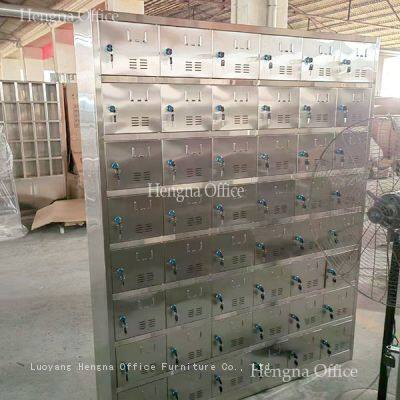 Premium GymThickened Stainless Steel Lockers With Ventilation Holes & Steel Locks | Secure Stainless Steel Storage for Fitness Centers photo-2
