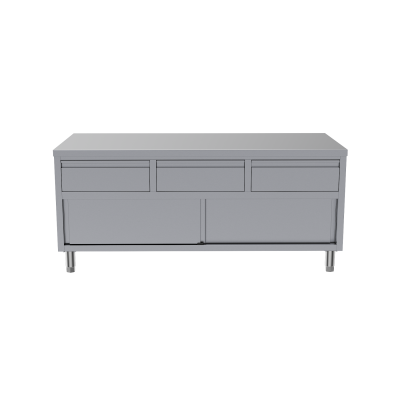 Powder-Coated Steel Drawer Cabinet With Soft-Close Mechanism