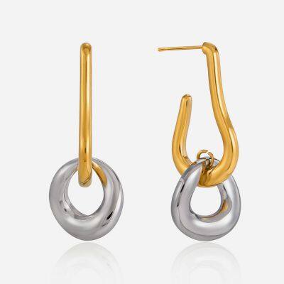 No Fade Gold Plated Stainless Steel Earrings - Waterproof Tarnish-Free Fashion Jewelry