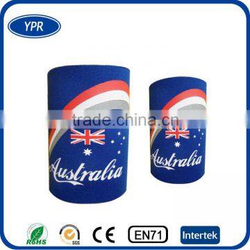 Hot newest neoprene logo printed wholesale foam beer can cooler holder