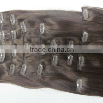 Factory price 2014 new arrival 100% human remy clip in hair extension