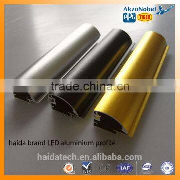 Haida brand black anodized aluminium led profiles