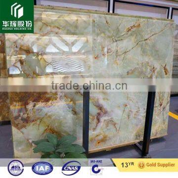 Transparent Green onyx polished big slabs for wall and floor