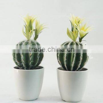 Potted artificial plants decoration cactus ball bonsai/artificial plant wholesale China supplier