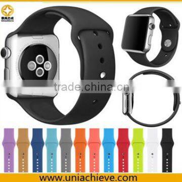 Customize colors acceptable 38mm/42mm size silicone sports watch band strap for iwatch strap for apple watch band