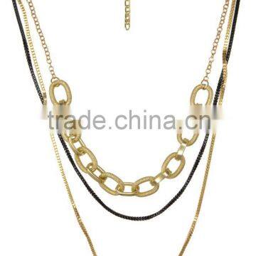 Layered Mulit Metal Strand/String Necklace