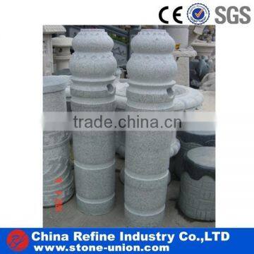 garden light grey natural stone column