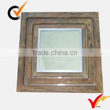 square decorative wood wooden mirror frame