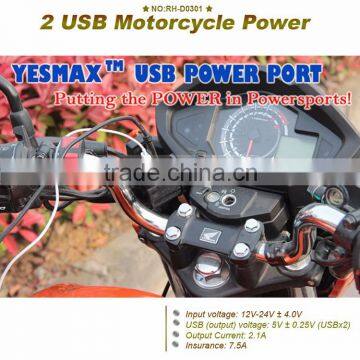 GoldRunhui D0301 12V Motorcycle Dual Port Usb Car Charger With Fuse Holder photo-4