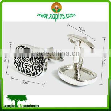 high quality fashion silver cuff link for men