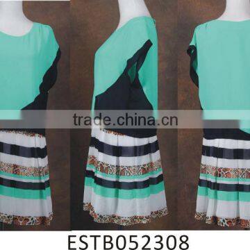 Fashion chiffon printed ladies summer dress