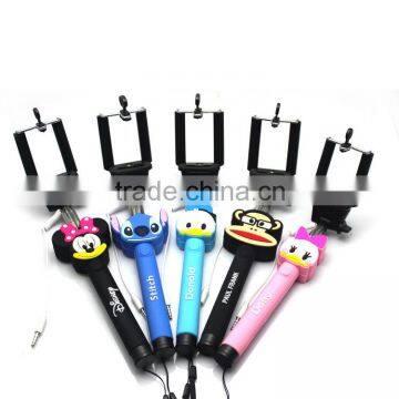 Chinese factory wholesale lovely phone monopod cartoon Selfie Monopod