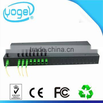 FTTH 1 x 8 APC SC fiber optic adapter 19 inch rack type optical fiber coupler