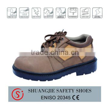 nubuck leather rubber sole safety shoes