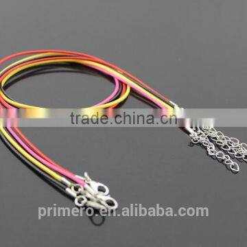 45cm+5cm 18'' Black Rubber Chain Quality Cord String Strap Choker Necklace DIY Fashion Jewelry photo-3