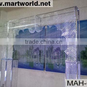 High quality hanging crystal wedding stage decoration,wedding backdrop,wedding&party decoration wedding decoration(MAH-002)                        
                                                Quality Choice