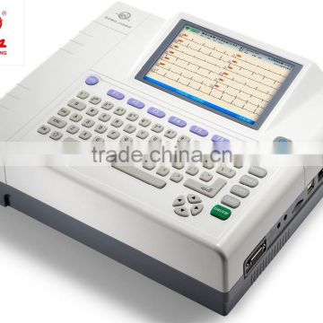 Intellegient Portable 12 channel ecg machines with CE certificate