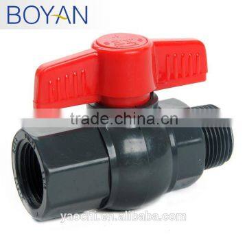 plastic pvc octagonal male ball valve