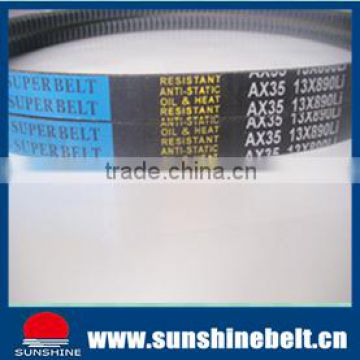 raw edge cogged v belt fan belt