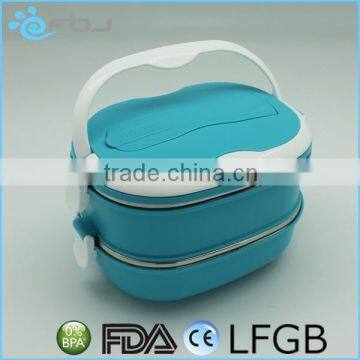 Double-layer PP Stainless Steel Lunch Box Food Thermo Container