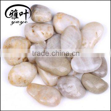 Natural White Polished River Stones Cobble&Pebbles Stones for Garden Decorations