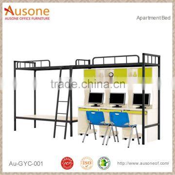 School Dormitory Triple Bunk Bed With Desk for School Student Used photo-1